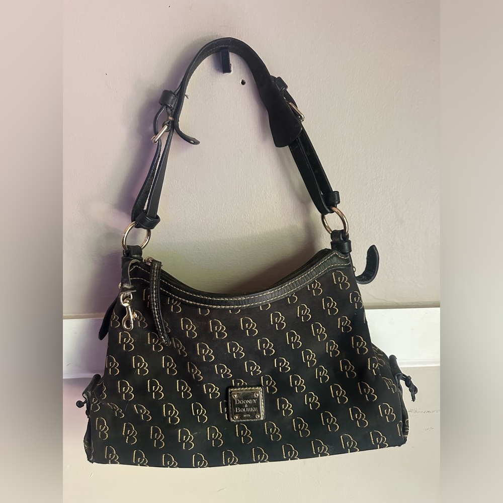 Dooney & Bourke Black Signature Monogram Shoulder Bag